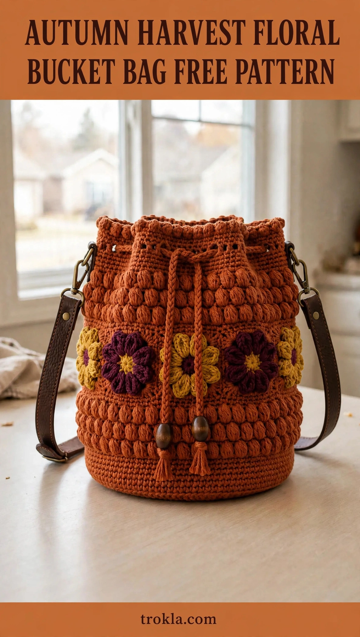 Autumn Harvest Floral Bucket Bag Free Crochet Pattern - photo 2