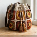 Autumn Harvest Granny Square Bag Free Crochet Pattern