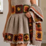 Autumn Harvest Granny Square Dress Set Free Crochet Pattern
