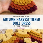 Autumn Harvest Tiered Doll Dress pin