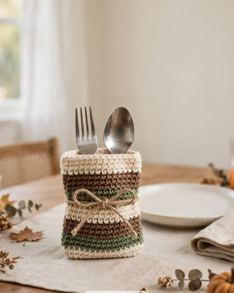 Autumn Leaf Cutlery Pouch Free Pattern