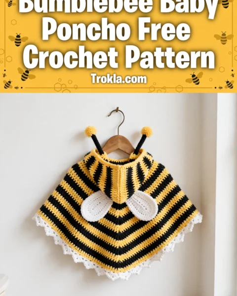 Bumblebee Baby Poncho Free Crochet Pattern