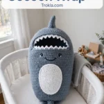 Blue shark baby cocoon wrap