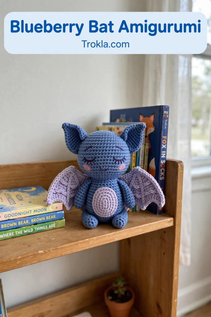 Blueberry bat amigurumi