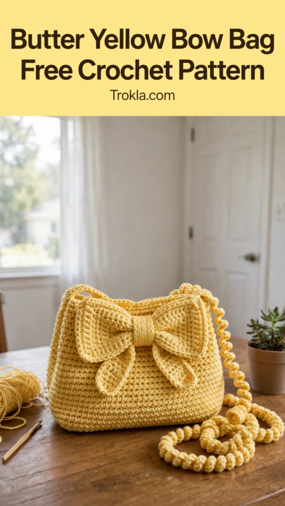 Butter yellow bow bag