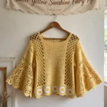 Butter yellow sunshine fairy crochet top