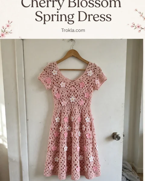 Cherry Blossom Spring Dress Free Crochet Pattern