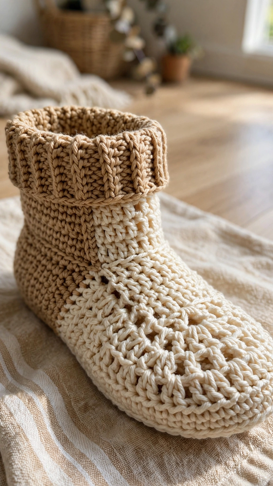 Two-tone boots close-up