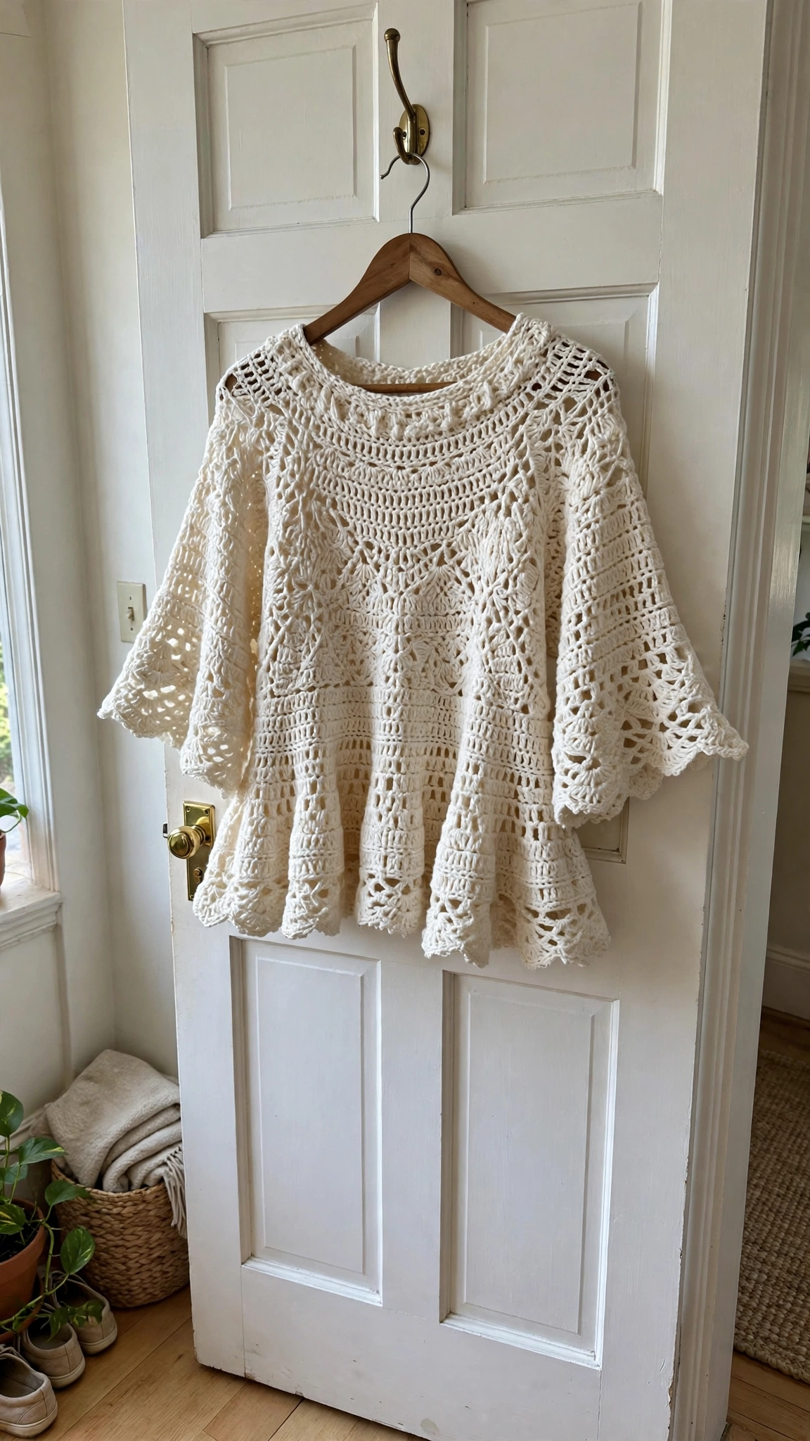 White top on dress form