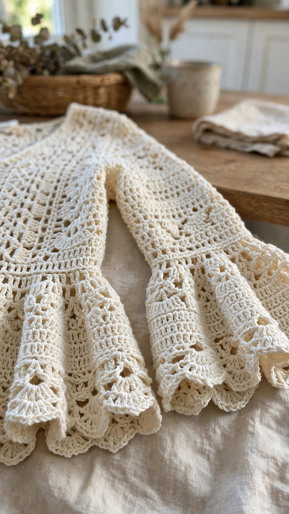 Peplum sleeves close-up