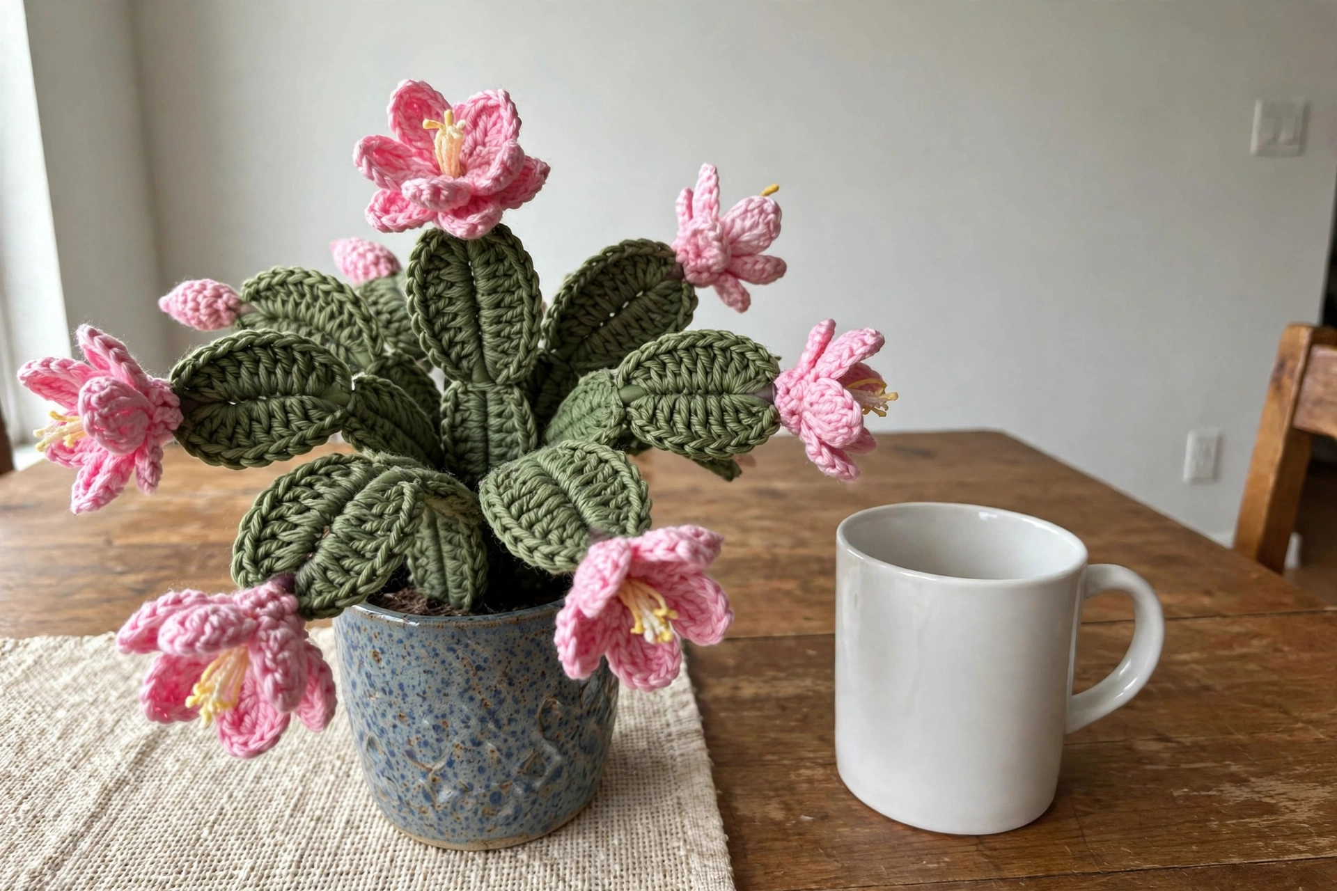 Pink blooms close up