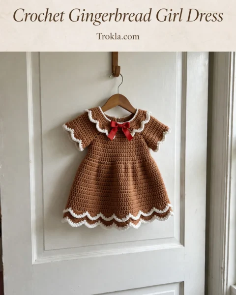 Crochet Gingerbread Girl Dress Free Crochet Pattern