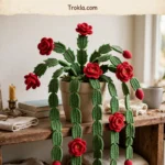 Crochet Holiday Christmas Cactus