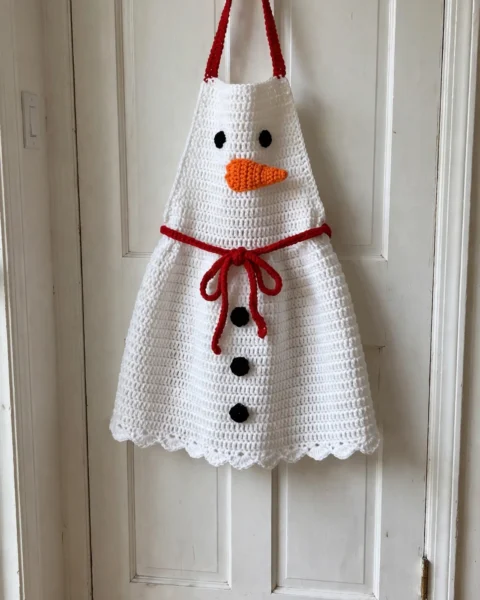 Crochet Snowman Apron Free Crochet Pattern