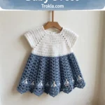 Dusty blue sailboat baby dress