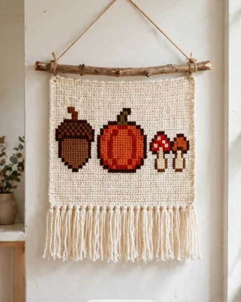 Fall Trio Wall Hanging Free Crochet Pattern
