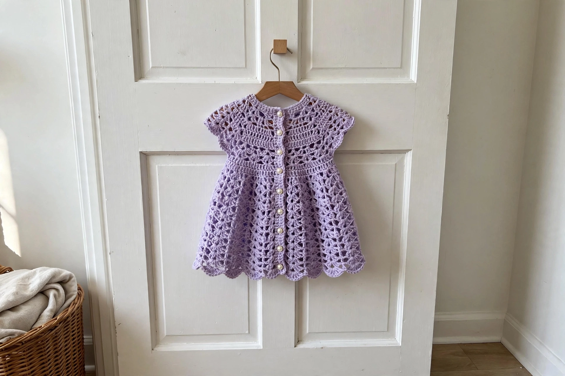 Lavender dress lace close-up