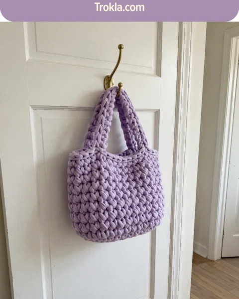 Lavender Dreams Chunky Crochet Purse Free Pattern