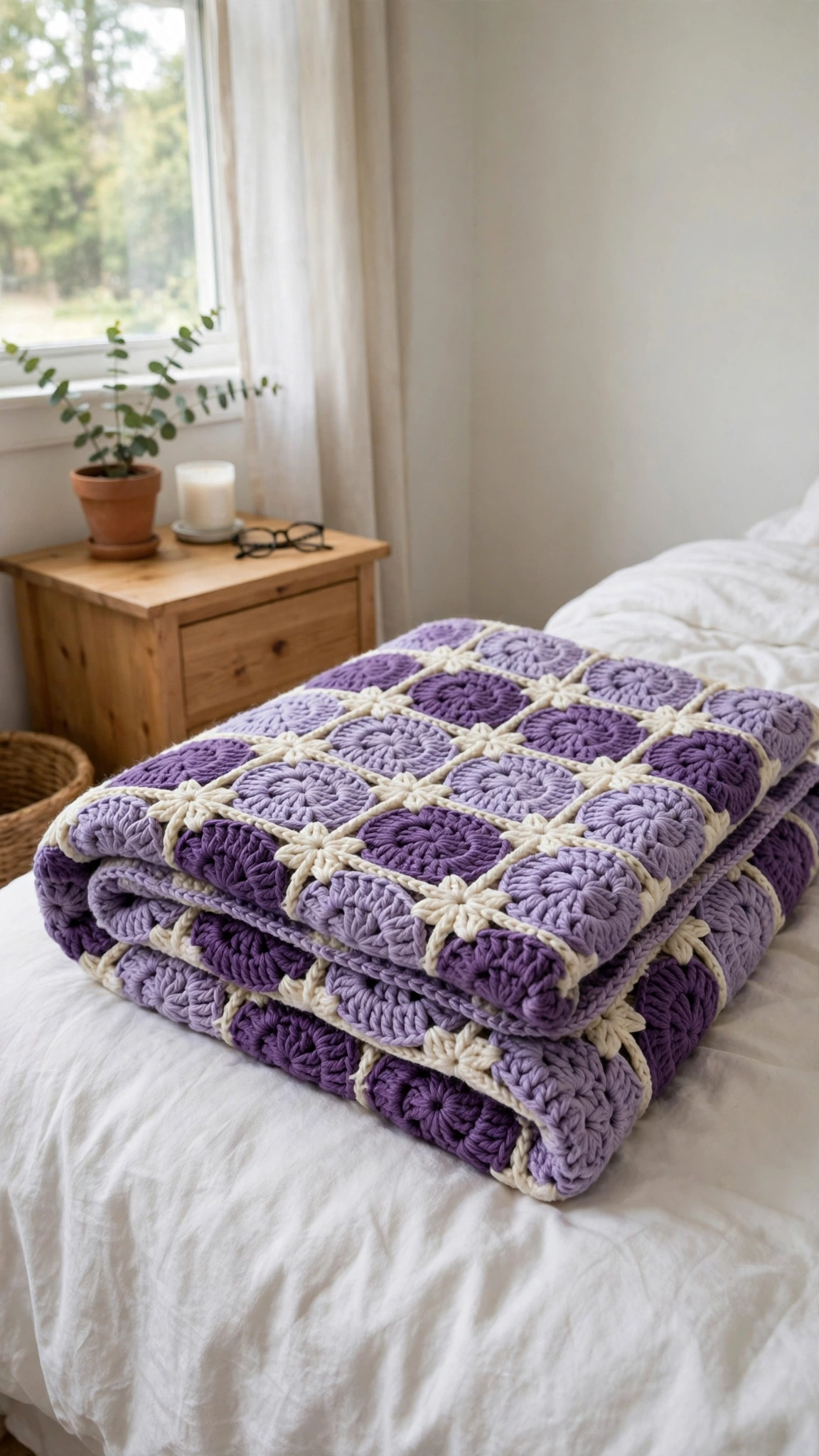 Hexagon throw folded
