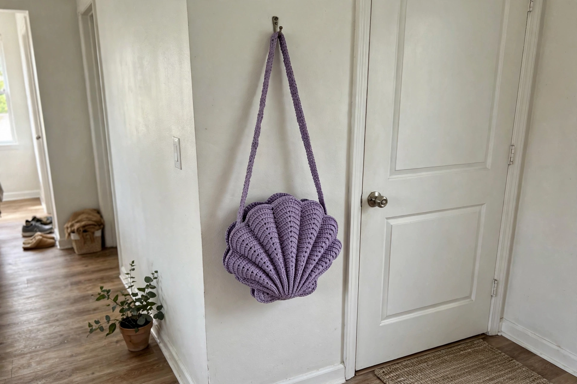Seashell bag ridge close-up