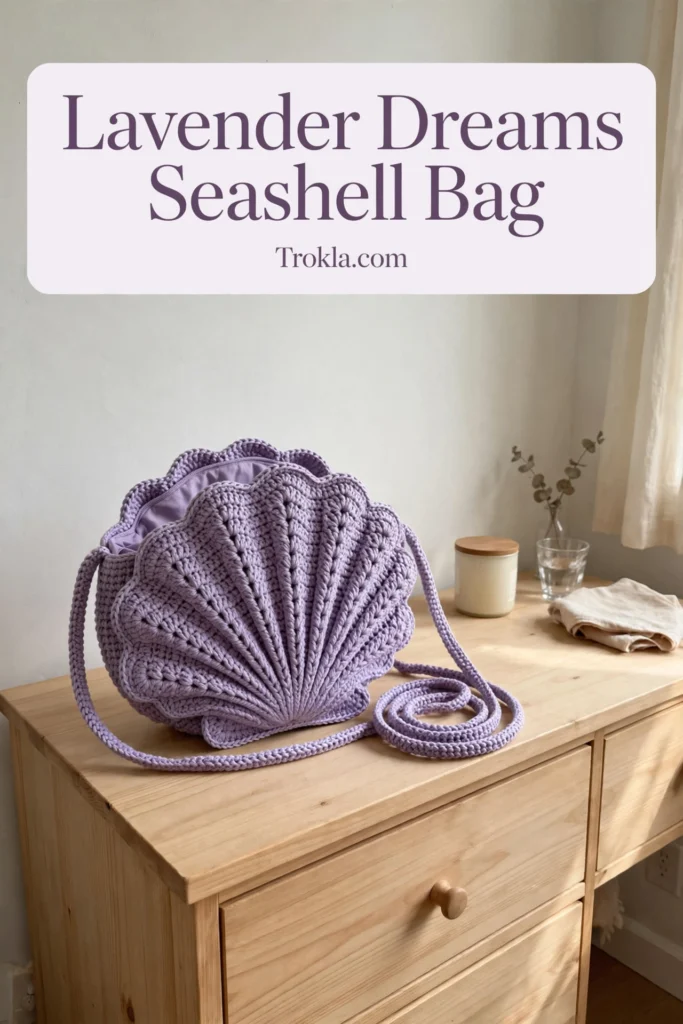 Lavender dreams seashell bag