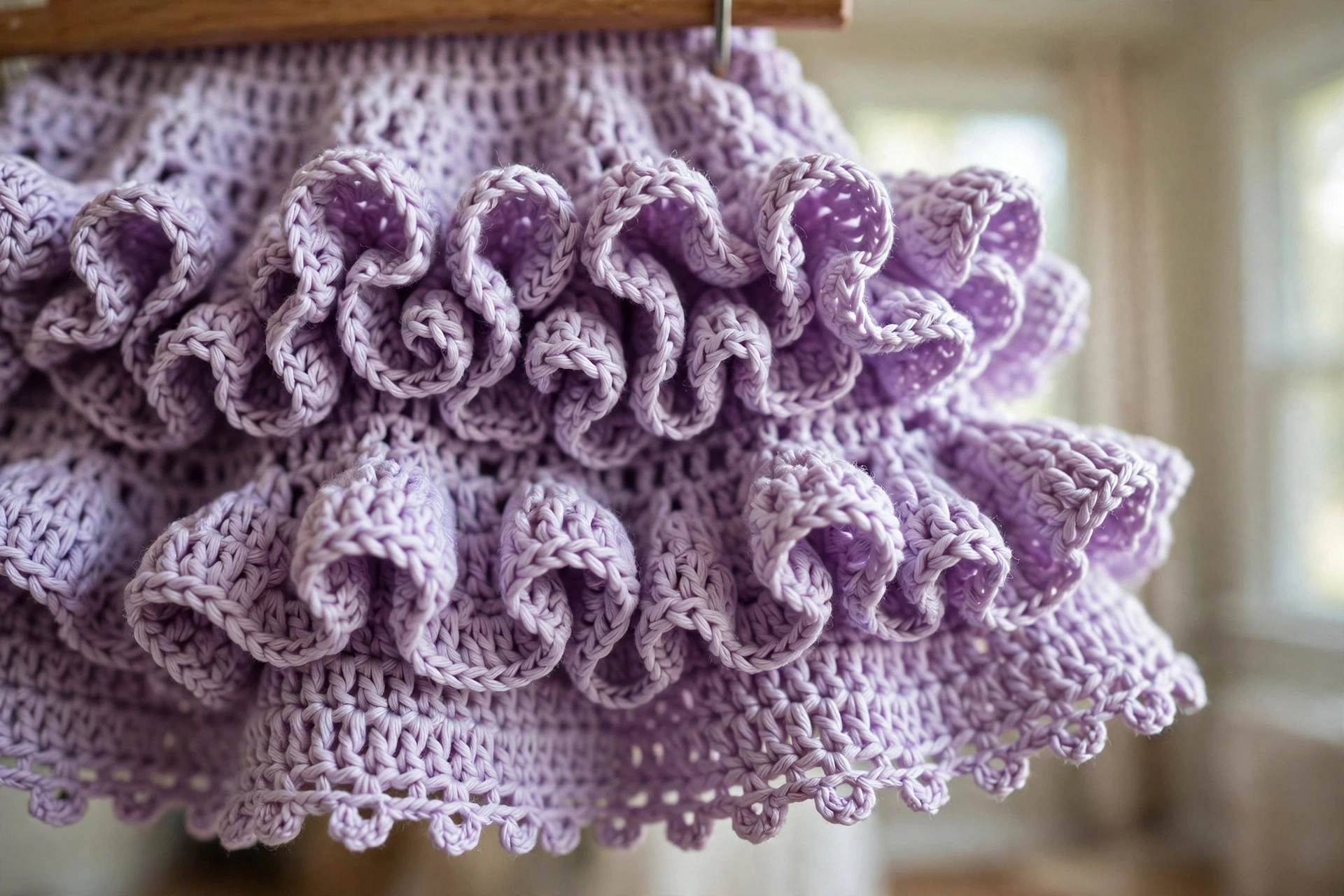 Lavender baby dress bodice with button back