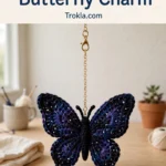 Midnight galaxy butterfly charm