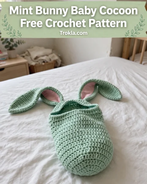 Mint Bunny Baby Cocoon Free Crochet Pattern