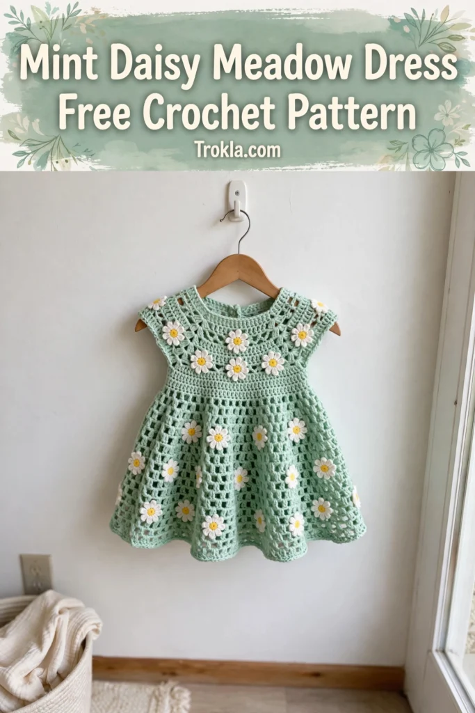Mint daisy meadow dress