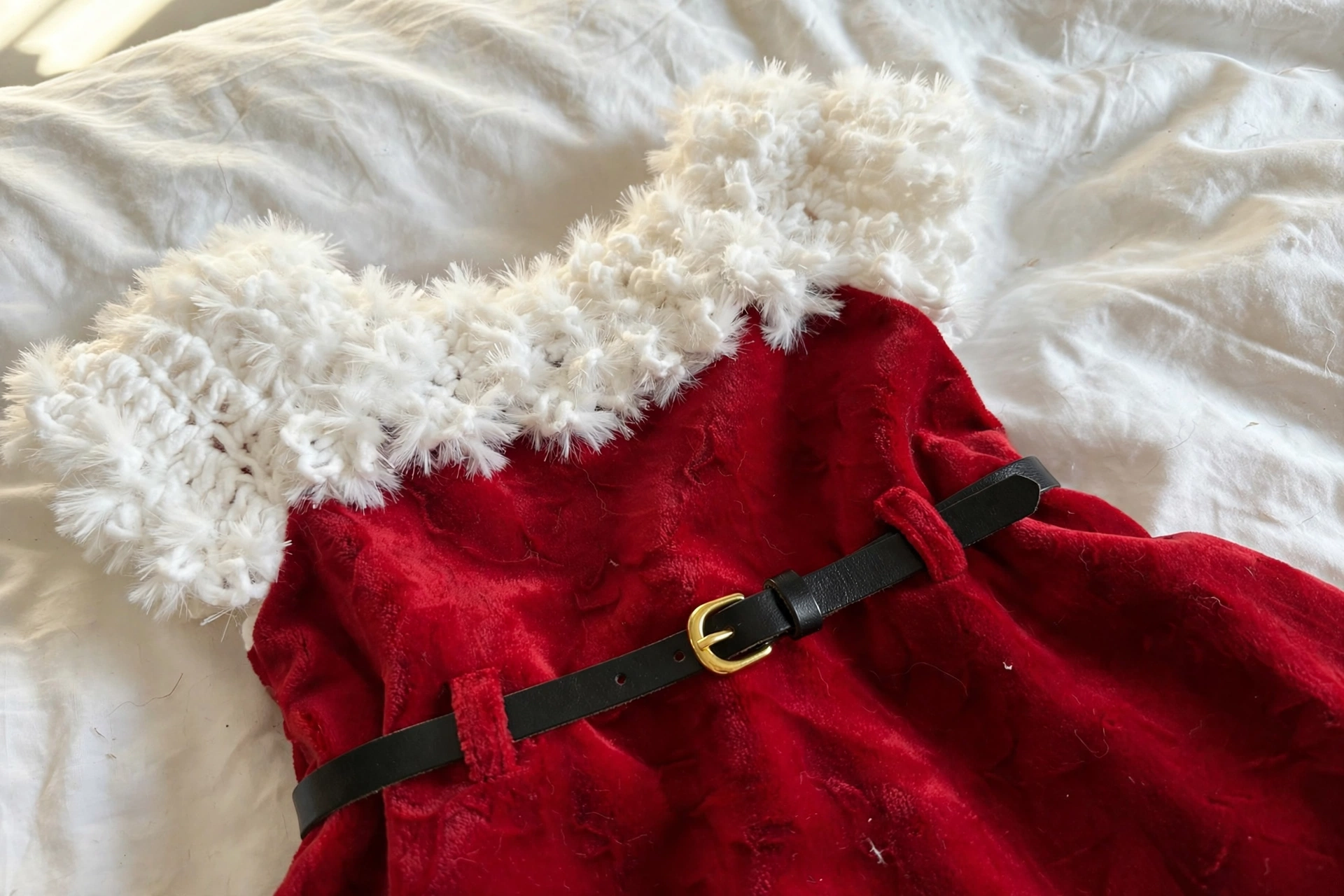 Mrs. Claus dress bodice detail