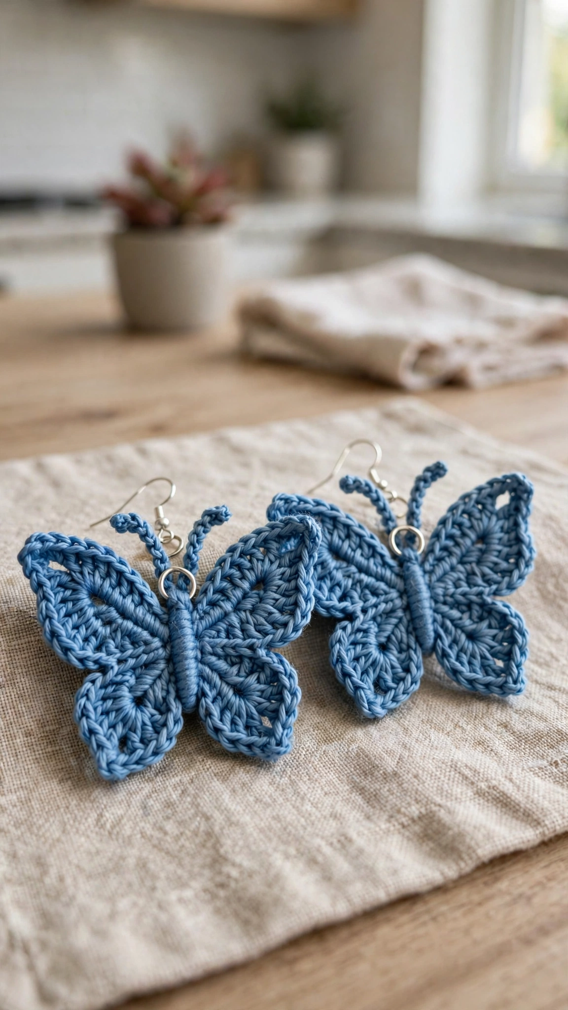 Butterfly dangles close-up