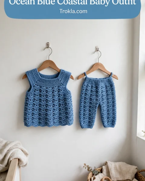 Ocean Blue Coastal Baby Outfit Free Crochet Pattern