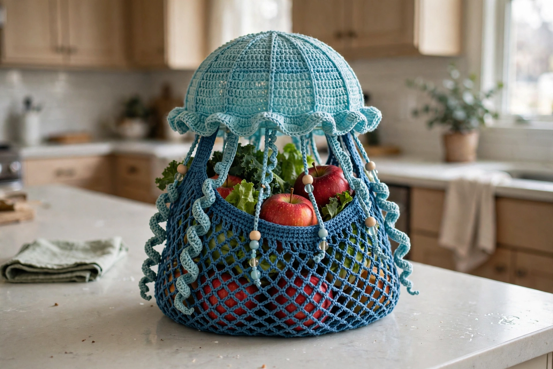 Market bag filled with groceries