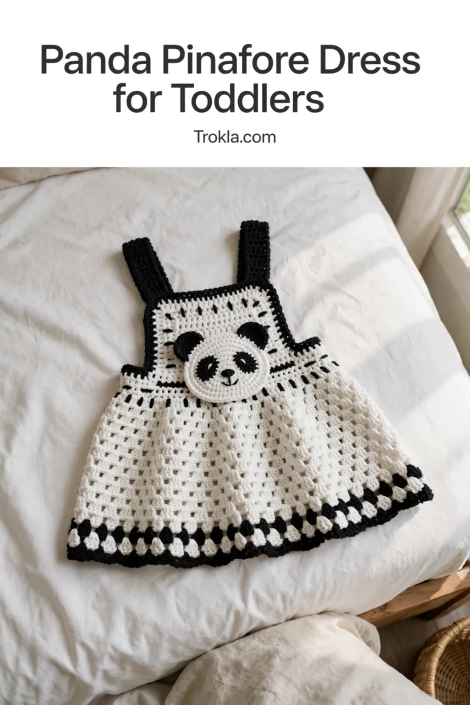 Panda pinafore toddler dress