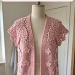 Pink cherry blossom butterfly cardigan