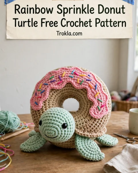 Rainbow Sprinkle Donut Turtle Free Crochet Pattern