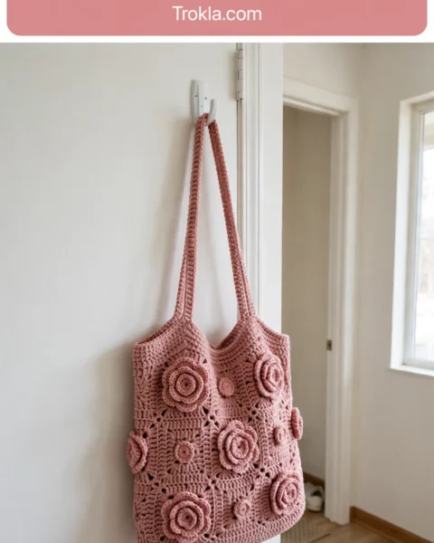 Rose Romance Tote Bag Free Crochet Pattern