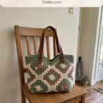 Sage garden granny square tote