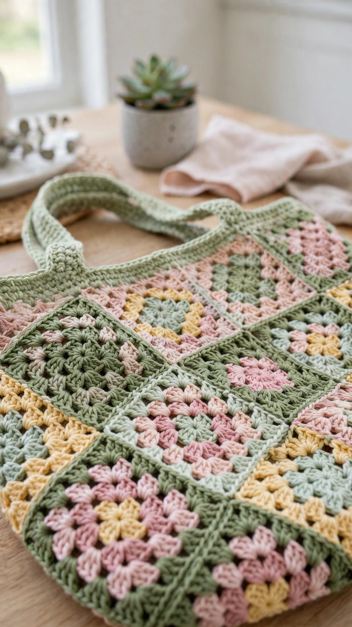 Spring color squares close-up