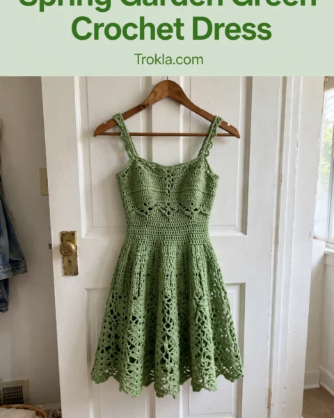 Garden Green Spring Dress Free Crochet Pattern