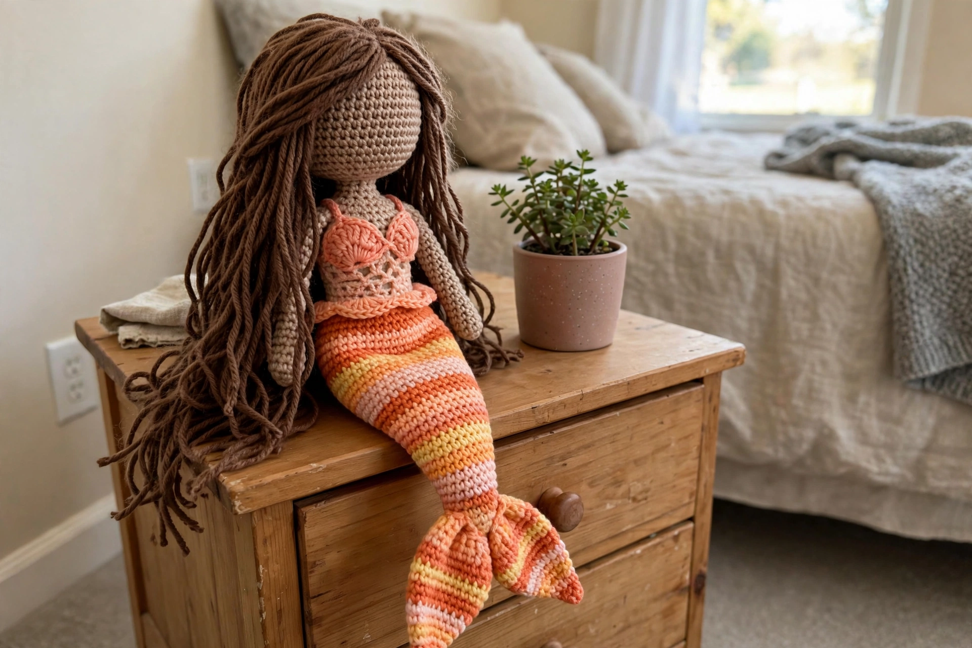 Mermaid doll tail close-up
