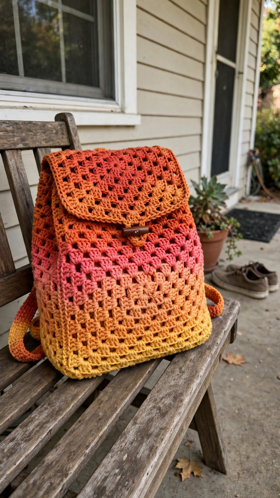 Ombre backpack on peg