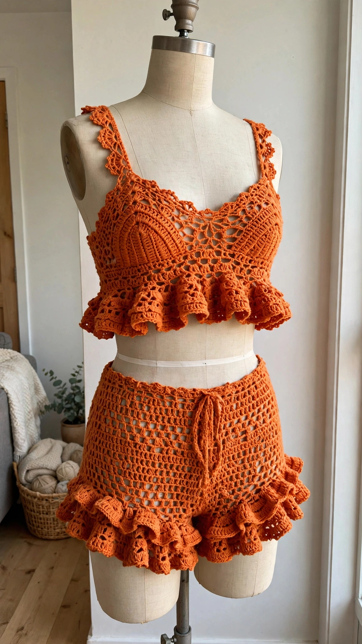 Ruffle set flat lay