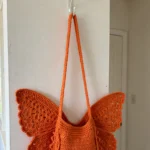 Sunset orange butterfly bag