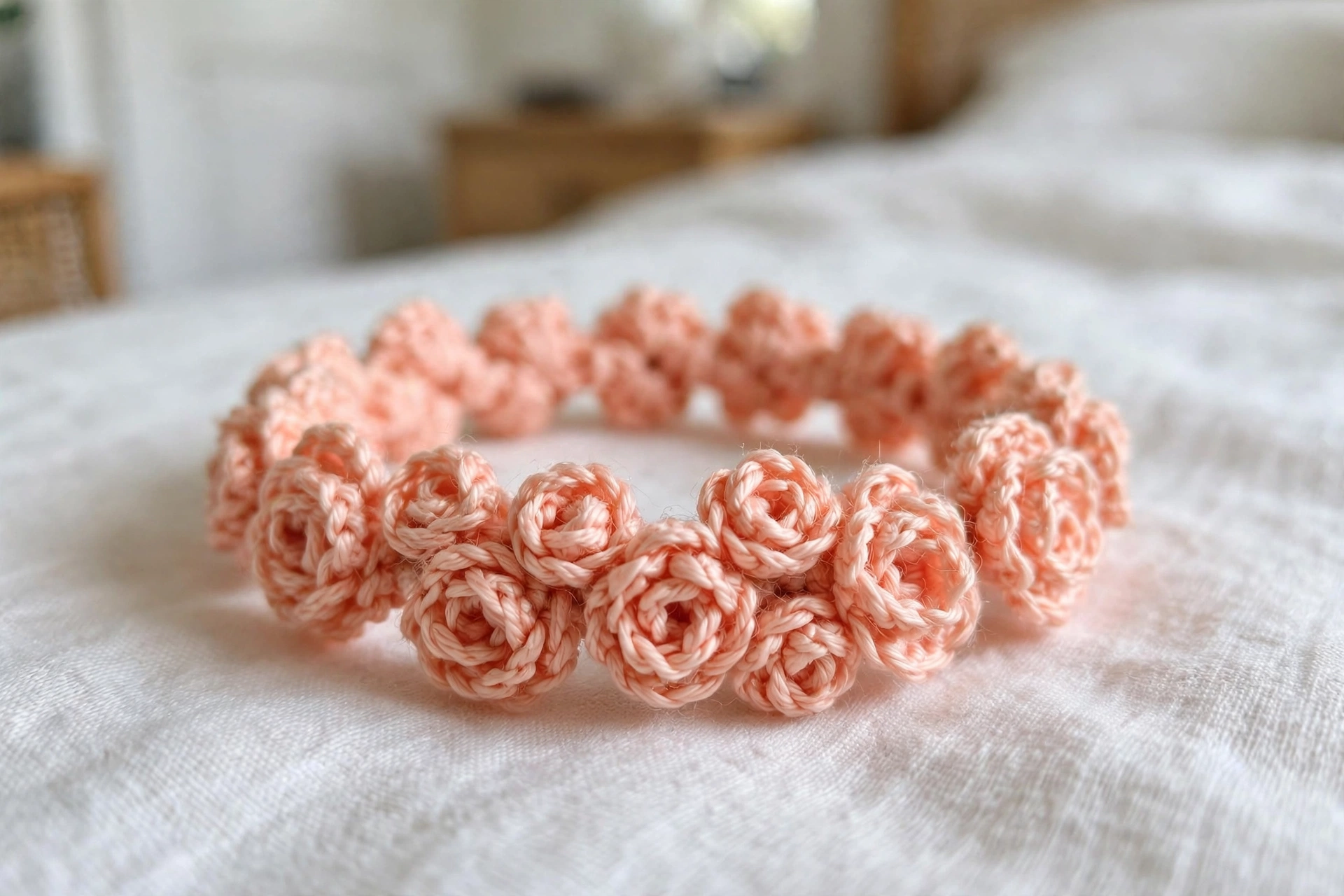 Rose bracelet close-up