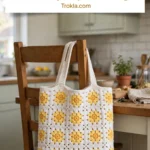 Sunshine yellow floral granny bag