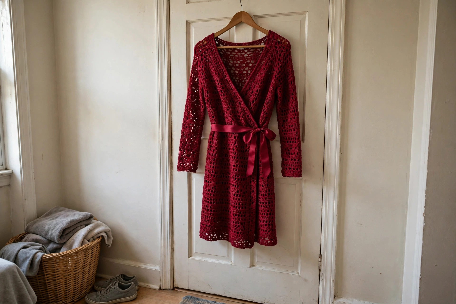 Wrap dress skirt and ribbon