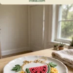 Watermelon slice tropical charm bracelet